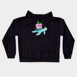 Turtle 4th Birthday 4 Years Old Turtles Reptiles Testudines Kids Hoodie